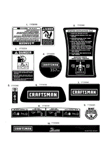 Decals parts for Craftsman Gas Snowblower 247883960 from AppliancePartsPros.com