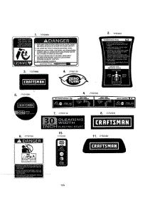 Decals parts for Craftsman Gas Snowblower 247883961 from AppliancePartsPros.com