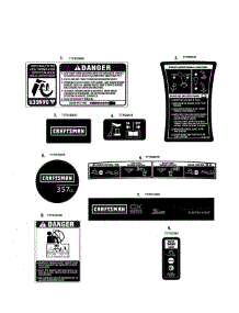 Decals parts for Craftsman Gas Snowblower 247883970 from AppliancePartsPros.com