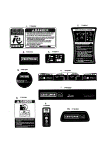Decals parts for Craftsman Gas Snowblower 247883971 from AppliancePartsPros.com