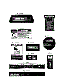 Decals parts for Craftsman Gas Snowblower 247883981 from AppliancePartsPros.com