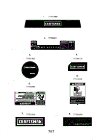 Decals parts for Craftsman Gas Snowblower 247884331 from AppliancePartsPros.com