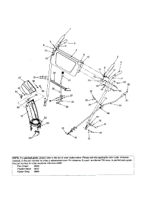 Handle parts for Craftsman Gas Snowblower 247886640 from AppliancePartsPros.com