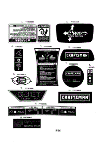 Decals parts for Craftsman Gas Snowblower 247886941 from AppliancePartsPros.com