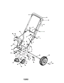 Handle / Wheels / Belt Cover / Axle parts for Craftsman Gas Snowblower 247887000 from AppliancePartsPros.com