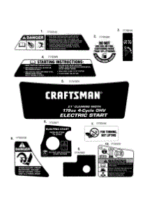 Decals parts for Craftsman Gas Snowblower 247887200 from AppliancePartsPros.com