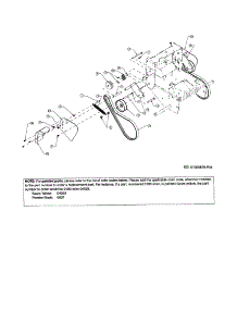 V Belt / Belt Guard parts for Craftsman Gas Walk-Behind Mower 247887360 from AppliancePartsPros.com