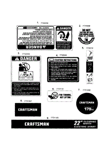 Decals parts for Craftsman Gas Snowblower 247887790 from AppliancePartsPros.com