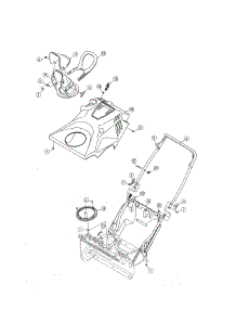 Top Cover / Handle / Lower Chute parts for Craftsman Gas Snowblower 247887800 from AppliancePartsPros.com