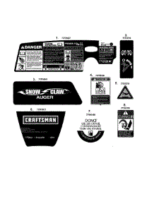 Decals parts for Craftsman Gas Snowblower 247887802 from AppliancePartsPros.com
