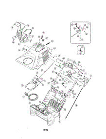 Top Cover / Upper Handle / Chute parts for Craftsman Gas Snowblower 247887820 from AppliancePartsPros.com