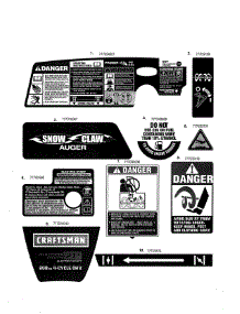 Decals parts for Craftsman Gas Snowblower 247887820 from AppliancePartsPros.com