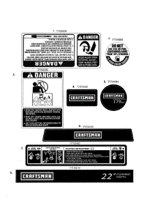Decals parts for Craftsman Gas Snowblower 24788787 from AppliancePartsPros.com