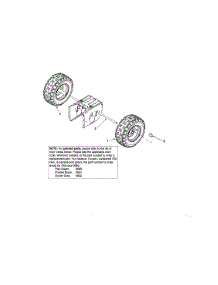 Axle / Wheel Assembly parts for Craftsman Gas Snowblower 247888160 from AppliancePartsPros.com