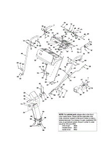 Handle / Chute / Cable Bracket parts for Craftsman Gas Snowblower 247888160 from AppliancePartsPros.com