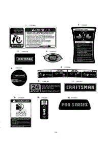 Decals parts for Craftsman Gas Snowblower 247888700 from AppliancePartsPros.com