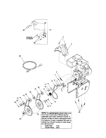 Belt / Belt Cover / Engine Shroud parts for Craftsman Gas Snowblower 247888900 from AppliancePartsPros.com