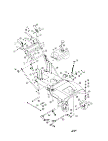 Frame / Handles parts for Craftsman Gas Walk-Behind Mower 247889330 from AppliancePartsPros.com