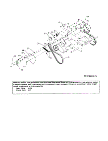 V Belt / Belt Guard parts for Craftsman Gas Walk-Behind Mower 247889360 from AppliancePartsPros.com