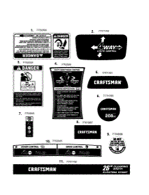 Decals parts for Craftsman Gas Snowblower 247889701 from AppliancePartsPros.com