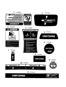 Decals parts for Craftsman Gas Snowblower 247889702 from AppliancePartsPros.com