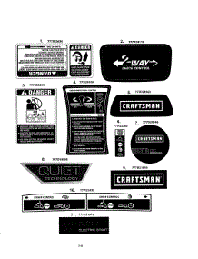 Decals parts for Craftsman Gas Snowblower 247889720 from AppliancePartsPros.com
