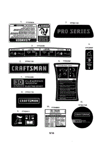 Decals parts for Craftsman Gas Snowblower 247889760 from AppliancePartsPros.com