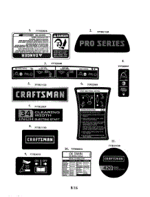 Decals parts for Craftsman Gas Snowblower 247889780 from AppliancePartsPros.com