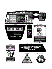 Decals parts for Craftsman Gas Snowblower 2479854 from AppliancePartsPros.com