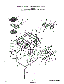 Main Top parts for Roper Electric Range 2492*0A from AppliancePartsPros.com