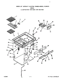 Main Top parts for Roper Electric Range 2492*1A from AppliancePartsPros.com