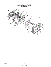 Oven Door parts for Roper Electric Range 2496*1 from AppliancePartsPros.com