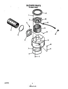 Blower parts for Roper Electric Range 2496*1A from AppliancePartsPros.com