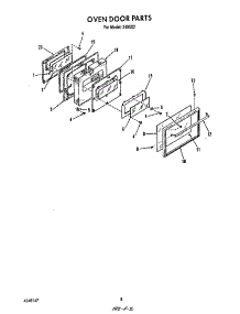 Oven Door parts for Roper Electric Range 2496*2 from AppliancePartsPros.com