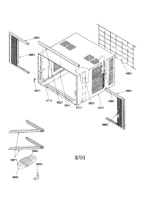 Outer Case Assembly parts for Amana Room Air Conditioner 24M33PA-P1214805R from AppliancePartsPros.com