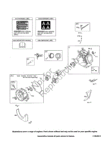 Cylinder / Crankcase parts for Briggs & Stratton Lawn & Garden Engine 250000 (0110-0111) from AppliancePartsPros.com