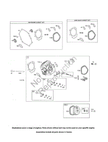Head-Cylinder / Gasket Sets parts for Briggs & Stratton Lawn & Garden Engine 250000 (0110-0111) from AppliancePartsPros.com