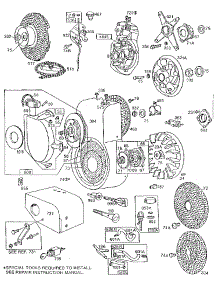 Flywheel Assembly parts for Briggs & Stratton Lawn & Garden Engine 252400 TO 252499 (5071 - 5071) from AppliancePartsPros.com