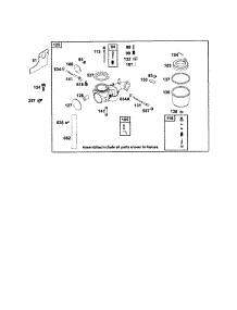 Carburetor parts for Briggs & Stratton Lawn & Garden Engine 252700 TO 252799 from AppliancePartsPros.com