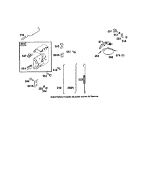Bracket - Control parts for Briggs & Stratton Lawn & Garden Engine 252700 TO 252799 (0016-0028) from AppliancePartsPros.com