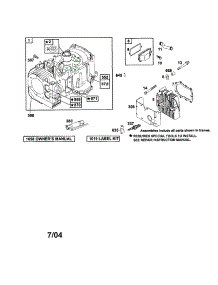 Cylinder / Breather / Shield-Cylinder parts for Briggs & Stratton Lawn & Garden Engine 252700 TO 252799 (0111-0247) from AppliancePartsPros.com