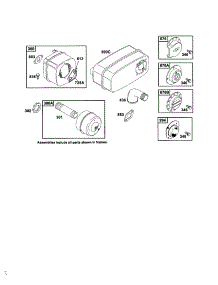 Muffler-Exhaust / Head Shield parts for Briggs & Stratton Lawn & Garden Engine 252700 TO 252799 (0111-0247) from AppliancePartsPros.com