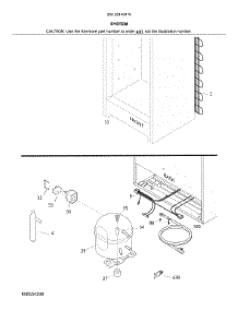System parts for Kenmore Upright Freezer 253.22442415 (25322442415, 253 22442415) from AppliancePartsPros.com