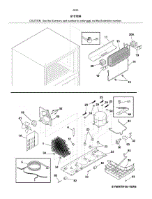 System parts for Kenmore Top-Mount Refrigerator 253.60309613 (25360309613, 253 60309613) from AppliancePartsPros.com