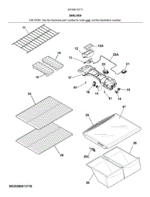Shelves parts for Kenmore Top-Mount Refrigerator 253.60413717 (25360413717, 253 60413717) from AppliancePartsPros.com