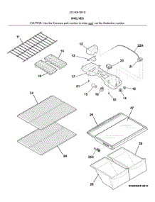 Shelves parts for Kenmore Top-Mount Refrigerator 253.6041961D (2536041961D, 253 6041961D) from AppliancePartsPros.com