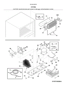 System parts for Kenmore Top-Mount Refrigerator 253.6041961D (2536041961D, 253 6041961D) from AppliancePartsPros.com