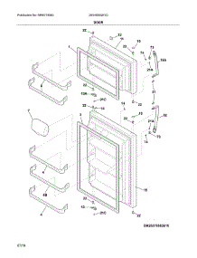 Doors parts for Kenmore Top-Mount Refrigerator 253.6050261D (2536050261D, 253 6050261D) from AppliancePartsPros.com