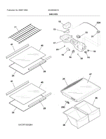 Shelves parts for Kenmore Top-Mount Refrigerator 253.6050261D (2536050261D, 253 6050261D) from AppliancePartsPros.com