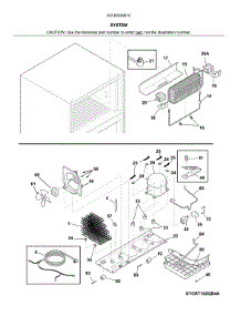 System parts for Kenmore Top-Mount Refrigerator 253.6050961C (2536050961C, 253 6050961C) from AppliancePartsPros.com